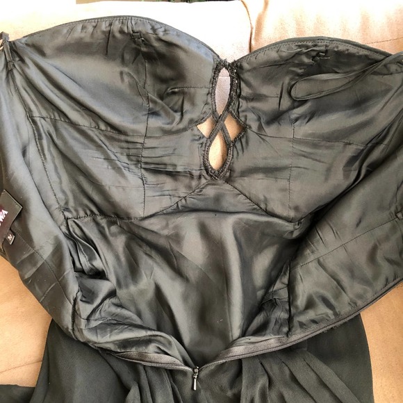 European gown designer NICOWA dress black size S from 1996 - Picture 13 of 15